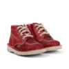 Botas Kick Hi Glitter unisex para bebé, color rojo