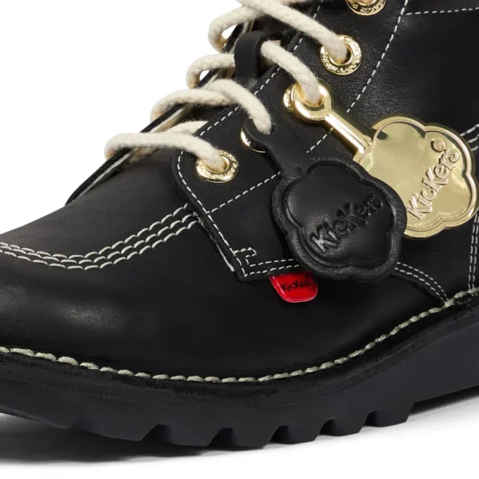 Botas Kick Hi Goldie unisex para adulto, color negro