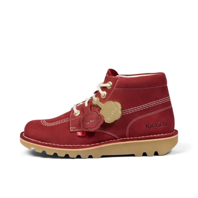 Botas Kick Hi Goldie unisex para adultos, color rojo