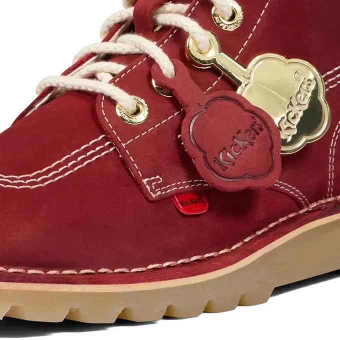 Botas Kick Hi Goldie unisex para adultos, color rojo
