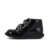 Botas Kick Hi Meadow de charol para niñas, color negro