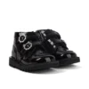Botas Kick Hi Meadow de charol para niñas, color negro