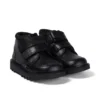 Botas Kick Hi Scuff de piel para niño pequeño, color negro