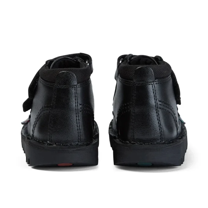 Botas Kick Hi Scuff de piel para niño pequeño, color negro