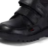 Botas Kick Hi Scuff de piel para niño pequeño, color negro