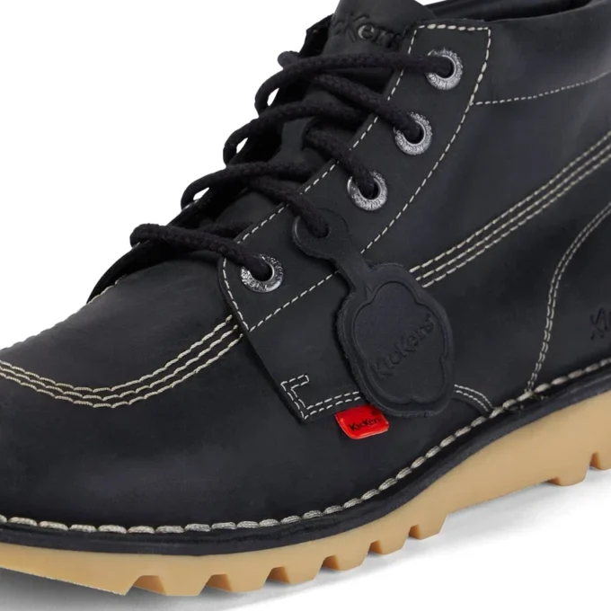 Botas Kick Hi unisex para adultos, negras/blancas