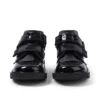 Botas Kick Hi Vel Brogue de charol para niñas, color negro