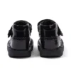Botas Kick Hi Vel Brogue de charol para niñas, color negro