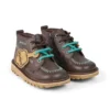 Botas Kick Hi ZigZag de piel para niño pequeño, color marrón