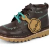 Botas Kick Hi ZigZag de piel para niño pequeño, color marrón