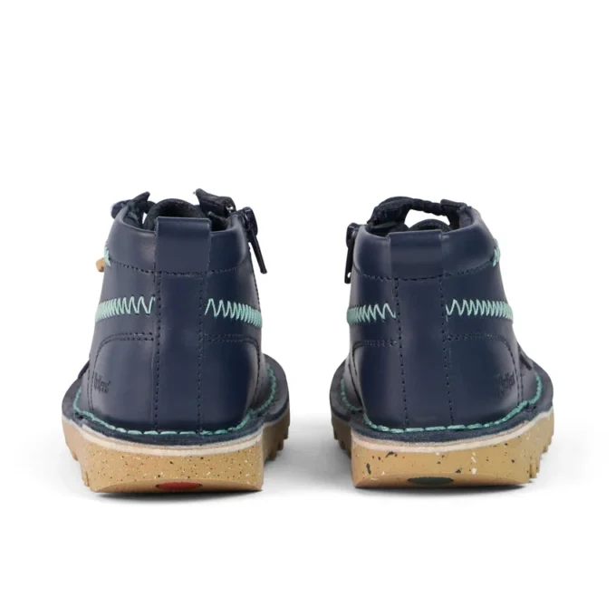 Botas Kick Hi ZigZag para niño pequeño, piel azul marino