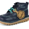 Botas Kick Hi ZigZag para niño pequeño, piel azul marino
