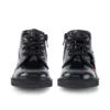 Botas Kick Hi Zip de charol para niños, unisex, en color negro