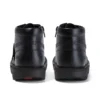 Botas Kick Hi Zip de imitación de cuero unisex para niños, color negro
