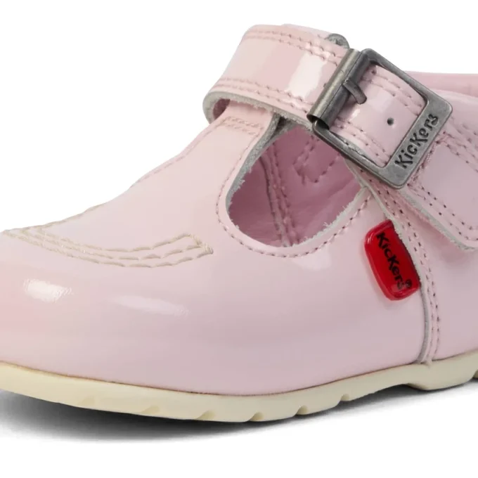 Botas Kick T-Bar para niña, rosa claro