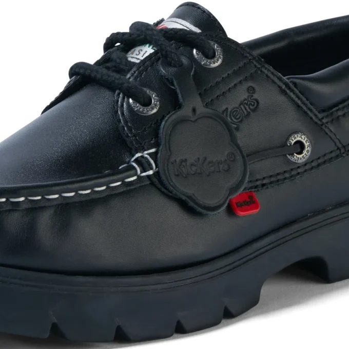 Botas náuticas Lennon unisex para adultos, de piel negra