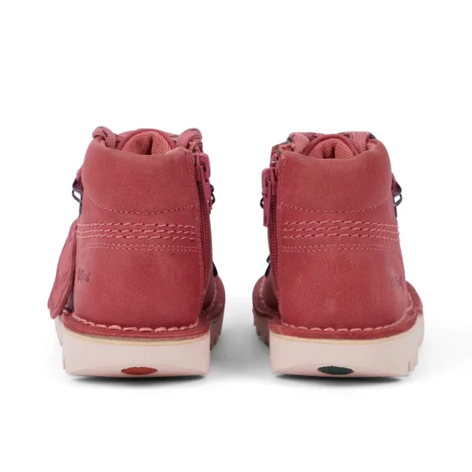 Botas unisex para niños Kick Hi Explore de piel rosa