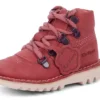 Botas unisex para niños Kick Hi Explore de piel rosa