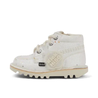 Botas unisex para niños Kick Hi Glitter, blancas
