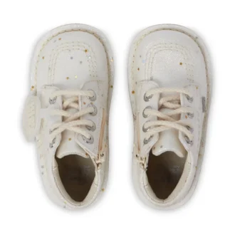 Botas unisex para niños Kick Hi Glitter, blancas