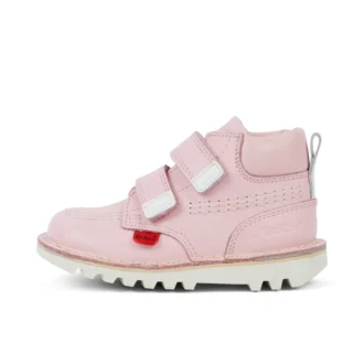 Botas unisex para niños Kick Hi Roll de piel rosa claro