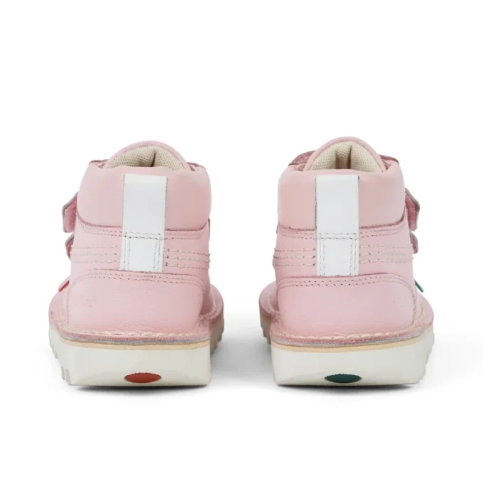Botas unisex para niños Kick Hi Roll de piel rosa claro