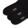 Calcetines unisex para adultos Everyday Crew, paquete de 3, negros