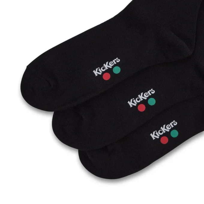 Calcetines unisex para adultos Everyday Crew, paquete de 3, negros