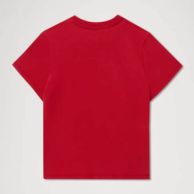 Camiseta ajustada clásica Kickers para mujer, color rojo