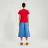 Camiseta ajustada clásica Kickers para mujer, color rojo