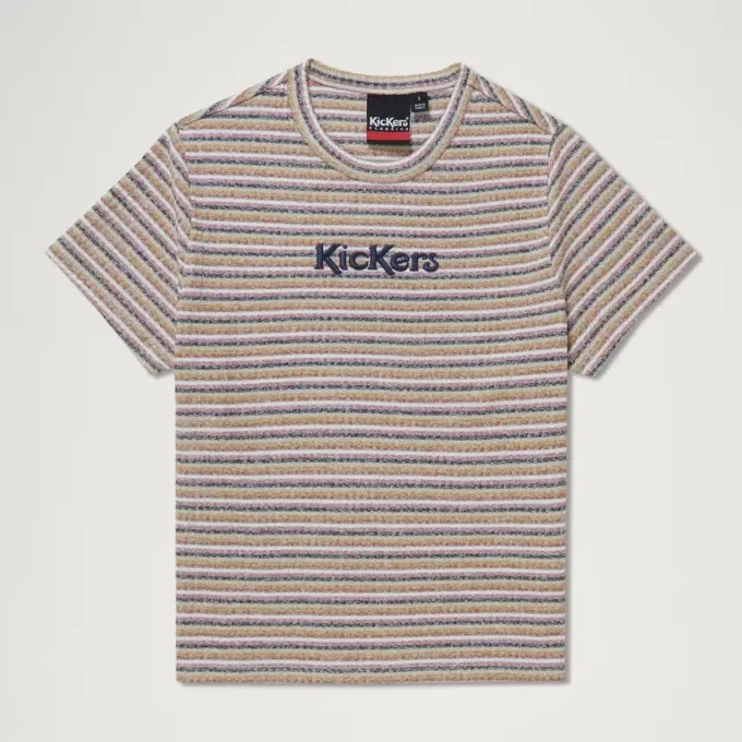 Camiseta ajustada clásica Kickers para mujer, multicolor
