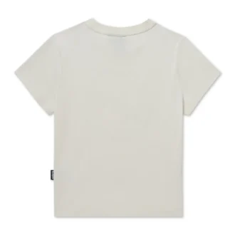 Camiseta clásica ajustada Kickers para mujer, color blanco