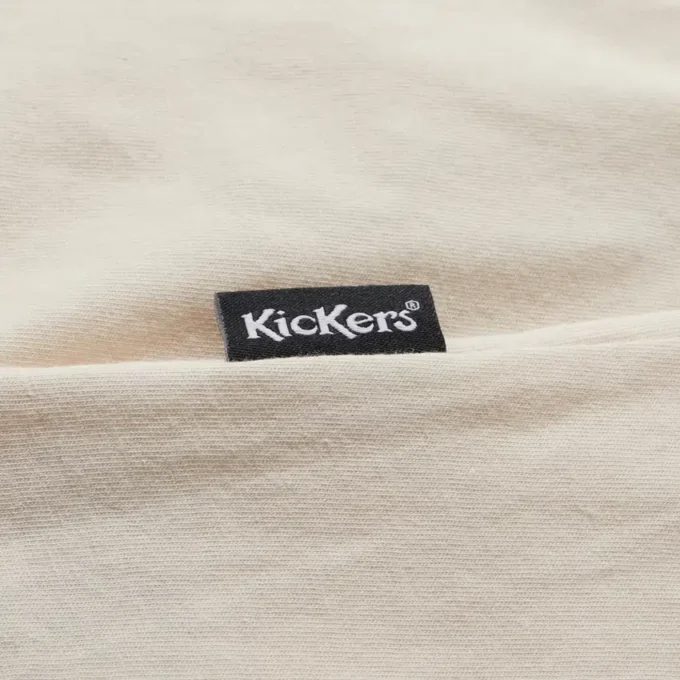 Camiseta clásica ajustada Kickers para mujer, color blanco