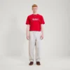 Camiseta clásica con logotipo en recuadro de Kickers para hombre, color rojo
