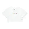 Camiseta clásica de cuello redondo Kickers para mujer, color blanco