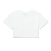 Camiseta clásica de cuello redondo Kickers para mujer, color blanco