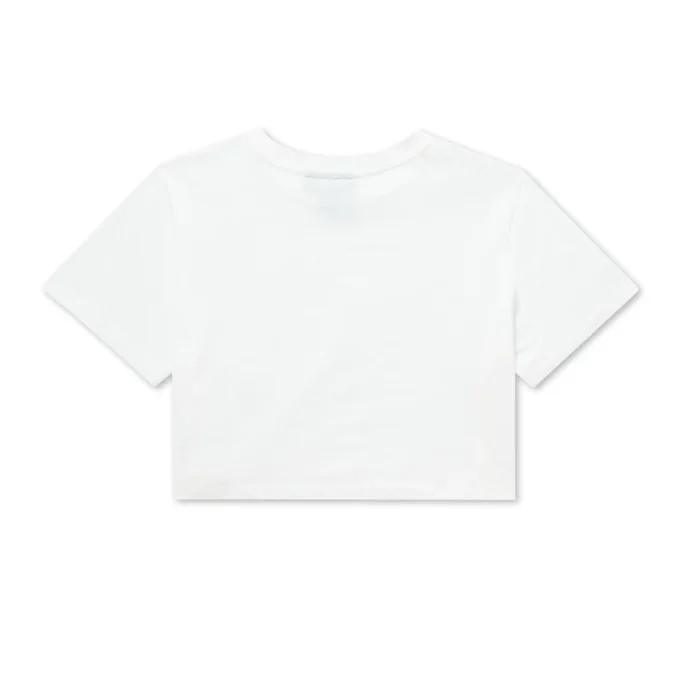 Camiseta clásica de cuello redondo Kickers para mujer, color blanco
