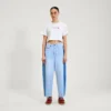 Camiseta clásica de cuello redondo Kickers para mujer, color blanco