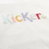 Camiseta clásica de cuello redondo Kickers para mujer, color blanco
