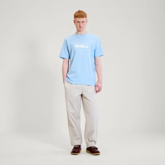 Camiseta clásica de hombre Kickers azul