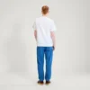 Camiseta clásica de manga corta Kickers para hombre, color blanco