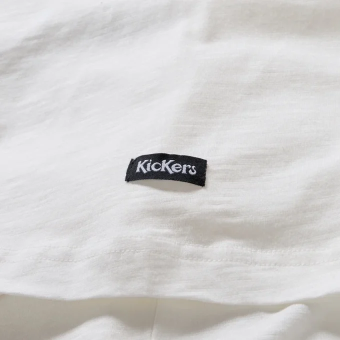Camiseta clásica de manga corta Kickers para hombre, color blanco