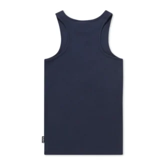 Camiseta sin mangas Classic Ribbed de Kickers para mujer, azul marino