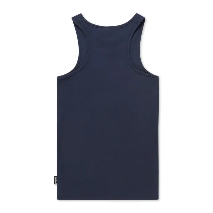 Camiseta sin mangas Classic Ribbed de Kickers para mujer, azul marino