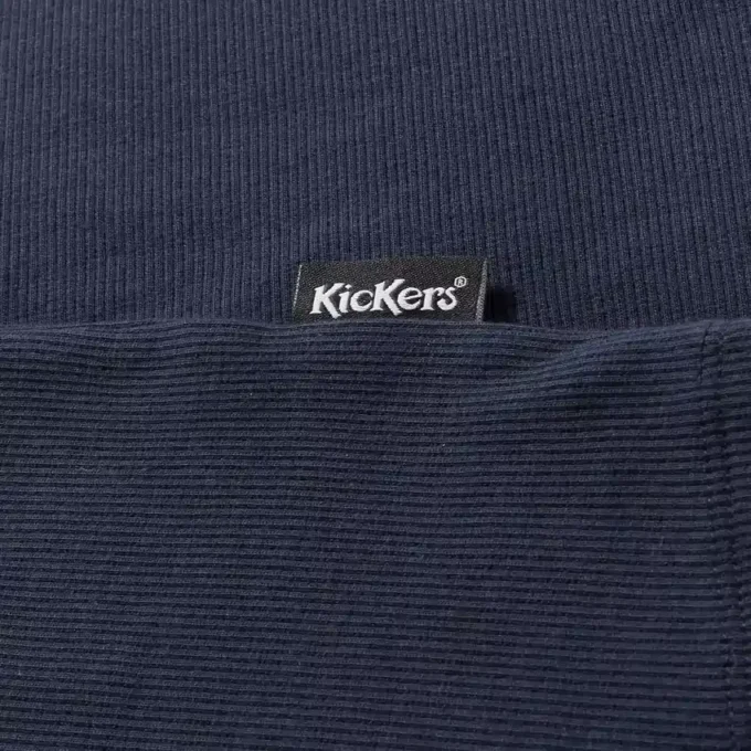 Camiseta sin mangas Classic Ribbed de Kickers para mujer, azul marino