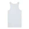 Camiseta sin mangas clásica de canalé Kickers para mujer, color blanco