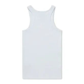 Camiseta sin mangas clásica de canalé Kickers para mujer, color blanco