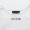 Camiseta sin mangas clásica de canalé Kickers para mujer, color blanco