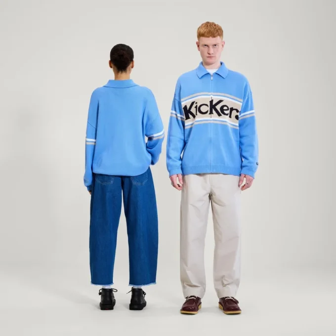 Cárdigan clásico con cremallera Kickers para adultos unisex, azul