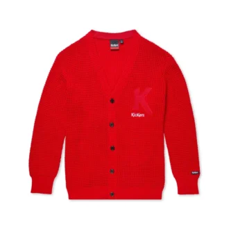 Cárdigan clásico Kickers unisex para adultos, rojo